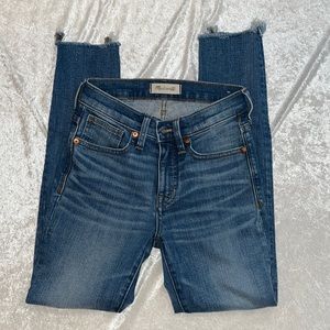 Madewell Skinny Crop Jeans Sz 24 w/Raw Hem